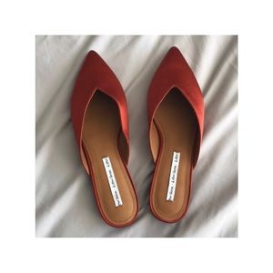 &other stories satin pointy slippers/loafers/flats